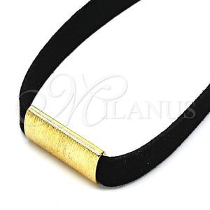 Gargantilla Elegante 04.215.0024.13 Oro Laminado, Diseño de Choker, Pulido, Tono Dorado (15 MM Thickness, 13 Inches Length)
