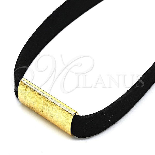 Gargantilla Elegante 04.215.0024.13 Oro Laminado, Diseño de Choker, Pulido, Tono Dorado (15 MM Thickness, 13 Inches Length)