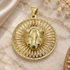 Dije Religioso 05.09.0035 Oro Laminado, Diseño de San Benito, Pulido, Tono Dorado