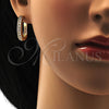 Argolla Huggie 02.217.0024.15 Oro Laminado, con Blanca Zirconia Cubica, Pulido, Tono Dorado