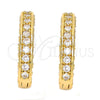 Argolla Huggie 02.217.0024.15 Oro Laminado, con Blanca Zirconia Cubica, Pulido, Tono Dorado