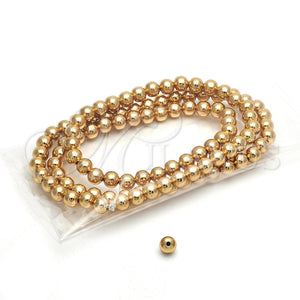 Bead 5.234.028.06.100 Oro Laminado, Diseño de Bola, Pulido, Tono Dorado