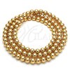 Bead 5.234.028.10.100 Oro Laminado, Diseño de Bola, Pulido, Tono Dorado