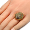 Anillo Multi Piedra 01.118.0031.08 Oro Laminado, con Blanca Cristal, Pulido, Tono Dorado (Size 8)