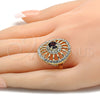 Anillo Multi Piedra 01.91.0059.08 Oro Laminado, con Granate Zirconia Cubica and Blanca Cristal, Pulido, Tono Dorado (Size 8)
