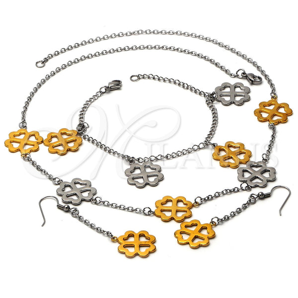 Collar, Pulsera y Dije 06.231.0022 Acero Inoxidable, Pulido, Dos Tonos