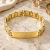 Pulsera con Placa 03.63.1376.08 Acero Inoxidable, Pulido, Tono Dorado (8 Pulgadas de Largo)