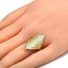 Anillo Elegante 01.118.0034.09 Oro Laminado, Pulido, Tono Dorado (Size 9)