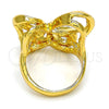 Anillo Multi Piedra 01.118.0040.08 Oro Laminado, Diseño de Mariposa, con Blanca Zirconia Cubica, Pulido, Tono Dorado (Size 8)