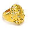 Anillo Multi Piedra 01.118.0044.07 Oro Laminado, con Blanca Cristal, Diamantado, Tono Dorado (Size 7)