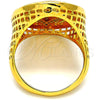 Anillo Multi Piedra 01.118.0051.08 Oro Laminado, con Blanca Zirconia Cubica, Pulido, Tono Dorado (Size 8)