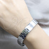 Pulsera Solida 03.63.1476.08 Acero Inoxidable, Pulido, Tono Plateado (8 Inches Length)