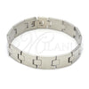 Pulsera Solida 03.63.1479.08 Acero Inoxidable, Pulido, Tono Plateado (8 Inches Length)