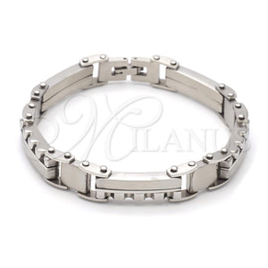 Pulsera Solida 03.63.1499.08 Acero Inoxidable, Pulido, Tono Plateado (8 Inches Length)