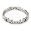 Pulsera Solida 03.63.1499.08 Acero Inoxidable, Pulido, Tono Plateado (8 Inches Length)