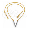 Collares con Dije 04.09.0047.18 Oro Laminado, Mate, Dos Tonos (Calibre 0.35, Grosor 01 MM, 18 Pulgadas de Largo)
