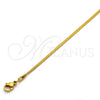 Gargantilla Basica 04.238.0017.1.18 Oro Laminado, Diseño de Herringbone, Pulido, Tono Dorado (0.35 Gauge, 02 MM Thickness, 18 Inches Length)