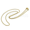Gargantilla Basica 04.238.0015.18 Acero Inoxidable, Diseño de Rolo, Pulido, Tono Dorado (0.35 Gauge, 02 MM Thickness, 18 Inches Length)