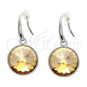 Arete Colgante 02.239.0001.2 Rodio Laminado, con Swarovski Elements Light Silk, Pulido, Rodinado