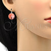 Arete Gancho Frances 02.239.0005.1 Rodio Laminado, con Swarovski Elements Light Siam, Pulido, Rodinado