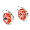 Arete Gancho Frances 02.239.0005.1 Rodio Laminado, con Swarovski Elements Light Siam, Pulido, Rodinado