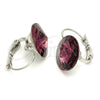 Arete Gancho Frances 02.239.0005.5 Oro Laminado Blanco, con Swarovski Elements Amethyst, Pulido, Rodinado