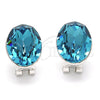 Arete Dormilona 02.239.0015 Rodio Laminado, con Swarovski Elements Indicolite, Pulido, Rodinado