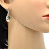 Arete Colgante 02.239.0016.1 Rodio Laminado, Diseño de Gota, con Swarovski Elements Light Silk, Pulido, Rodinado