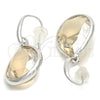 Arete Colgante 02.239.0016.1 Rodio Laminado, Diseño de Gota, con Swarovski Elements Light Silk, Pulido, Rodinado
