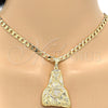Dije Religioso 05.120.0003 Oro Laminado, Diseño de Sagrado Corazon de Jesus, con Blanca Zirconia Cubica, Pulido, Tono Dorado