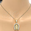 Dije Religioso 05.120.0016 Oro Laminado, Diseño de Guadalupe, con Blanca Zirconia Cubica, Pulido, Tono Dorado