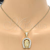 Dije Religioso 05.120.0016 Oro Laminado, Diseño de Guadalupe, con Blanca Zirconia Cubica, Pulido, Tono Dorado