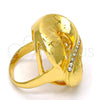 Anillo Multi Piedra 01.241.0008.08 Oro Laminado, con Blanca Cristal, Pulido, Tono Dorado (Size 8)