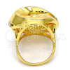 Anillo Multi Piedra 01.241.0008.08 Oro Laminado, con Blanca Cristal, Pulido, Tono Dorado (Size 8)