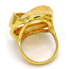 Anillo Multi Piedra 01.241.0010.07 Oro Laminado, con Blanca Cristal, Pulido, Tono Dorado (Size 7)
