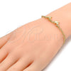 Pulsera Elegante 03.168.0007.07 Oro Laminado, Diseño de Delfín, Pulido, Tono Dorado (09 MM Thickness, 7 Inches Length)