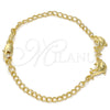 Pulsera Elegante 03.168.0007.07 Oro Laminado, Diseño de Delfín, Pulido, Tono Dorado (09 MM Thickness, 7 Inches Length)