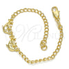 Pulsera Elegante 03.168.0007.07 Oro Laminado, Diseño de Delfín, Pulido, Tono Dorado (09 MM Thickness, 7 Inches Length)