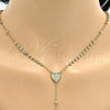 Rosario Fino 09.118.0010.18 Oro Laminado, Diseño de Caridad del Cobre y Crucifijo, Pulido, Tono Dorado