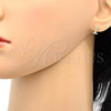 Arete Dormilona 02.156.0192 *PROMO* Oro Laminado, con Blanca Micro Pave, Pulido, Tono Dorado