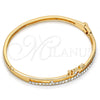 Aro Individual 07.171.0036.05 Oro Laminado, Diseño de Amor, con Blanca Cristal, Pulido, Tono Dorado (05 MM Thickness, Size 5 (2.50 Diameter))