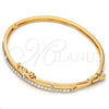 Aro Individual 07.171.0036.05 Oro Laminado, Diseño de Amor, con Blanca Cristal, Pulido, Tono Dorado (05 MM Thickness, Size 5 (2.50 Diameter))