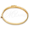Aro Individual 07.171.0036.05 Oro Laminado, Diseño de Amor, con Blanca Cristal, Pulido, Tono Dorado (05 MM Thickness, Size 5 (2.50 Diameter))