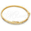 Aro Individual 07.171.0036.05 Oro Laminado, Diseño de Amor, con Blanca Cristal, Pulido, Tono Dorado (05 MM Thickness, Size 5 (2.50 Diameter))