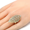 Anillo Elegante 01.118.0020.09 Oro Laminado, Pulido, Tono Dorado (Size 9)
