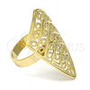 Anillo Elegante 01.118.0020.09 Oro Laminado, Pulido, Tono Dorado (Size 9)