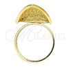 Anillo Elegante 01.118.0020.09 Oro Laminado, Pulido, Tono Dorado (Size 9)