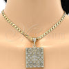 Dije Religioso 05.185.0016 Oro Laminado, Diseño de Cruz, con Blanca Zirconia Cubica, Pulido, Tono Dorado
