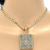 Dije Religioso 05.185.0016 Oro Laminado, Diseño de Cruz, con Blanca Zirconia Cubica, Pulido, Tono Dorado
