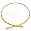 Gargantilla Basica 5.220.002.20 Oro Laminado, Diseño de Herringbone, Pulido, Tono Dorado (04 MM Thickness, 20 Inches Length)